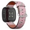 CJBROES Replacement Leather Watch Band, Compatible with Fitbit Versa 3 and Fitbit Sense of Wristband Bracelet Accessory - Carousel Horse view 1