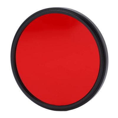 01 02 015 Full Red Lens Filter, Nano Coated CNC Optical Glass Red Filter Waterproof for Shooting(62mm)