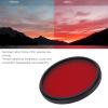 01 02 015 Full Red Lens Filter, Nano Coated CNC Optical Glass Red Filter Waterproof for Shooting(62mm) view 3