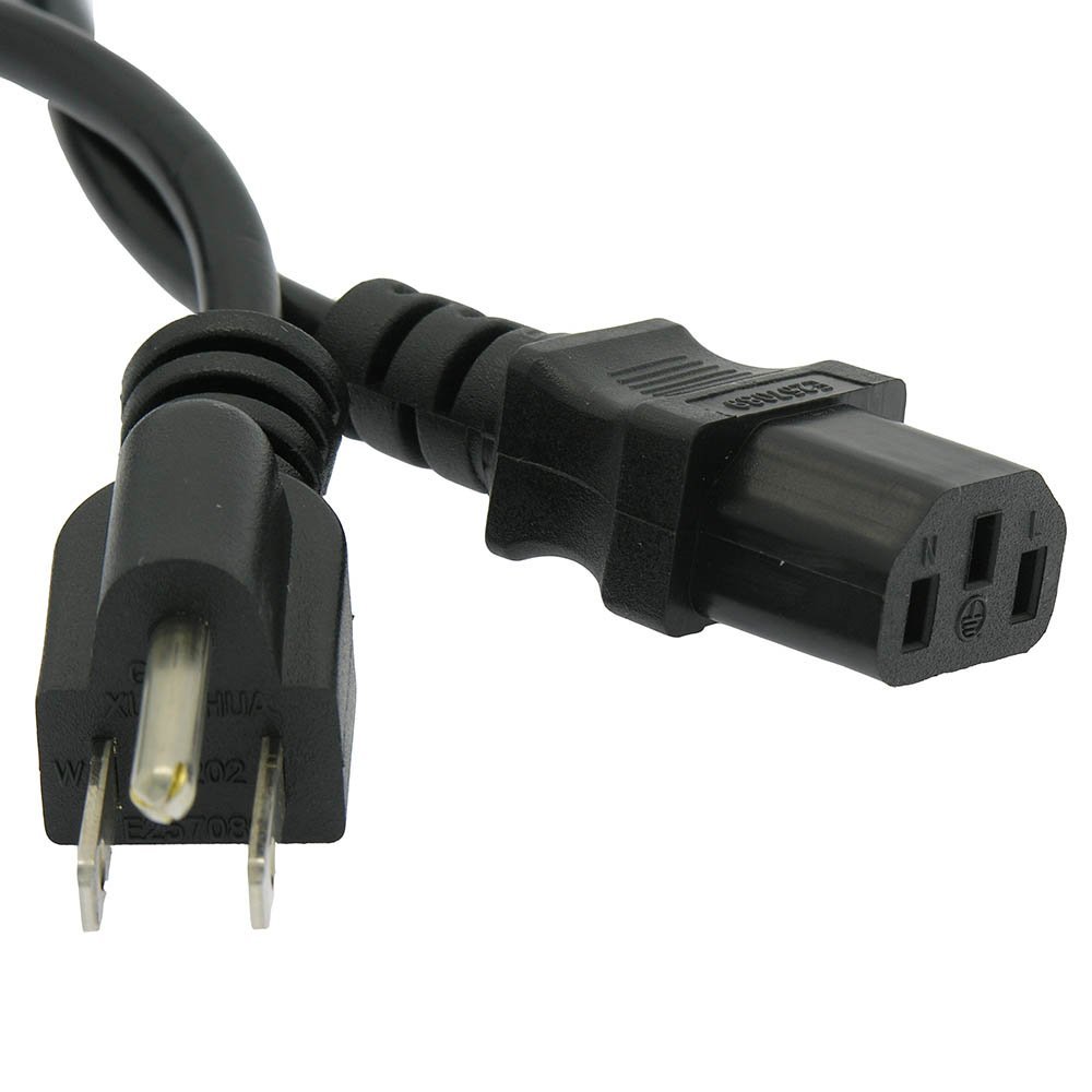 DIGITMON 3 Prong Universal Printer AC Power Cord for Brothers HL-L3230CDW Laser Printer (6 Feet, Black)