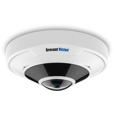 Arecont Vision AV12CPD-236 12MP Outdoor Network ConteraIP Fisheye Dome Camera, H.265/H.264, Multiple Configurable Streams, 1.8mm F2.4, D/N, 15fps, PoE