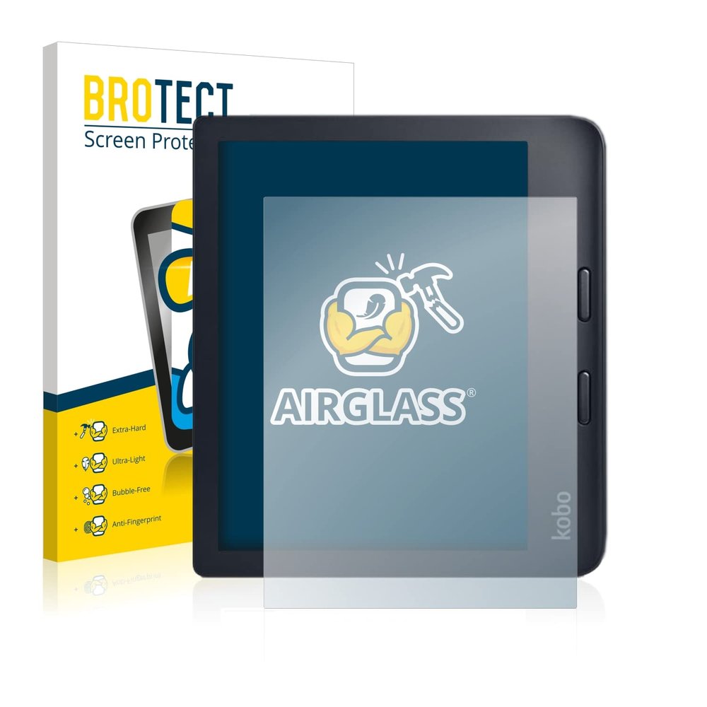 Bedifol BROTECT AirGlass Glass Screen Protector for Kobo Libra 2, Extra-Hard, Ultra-Light, Screen Guard