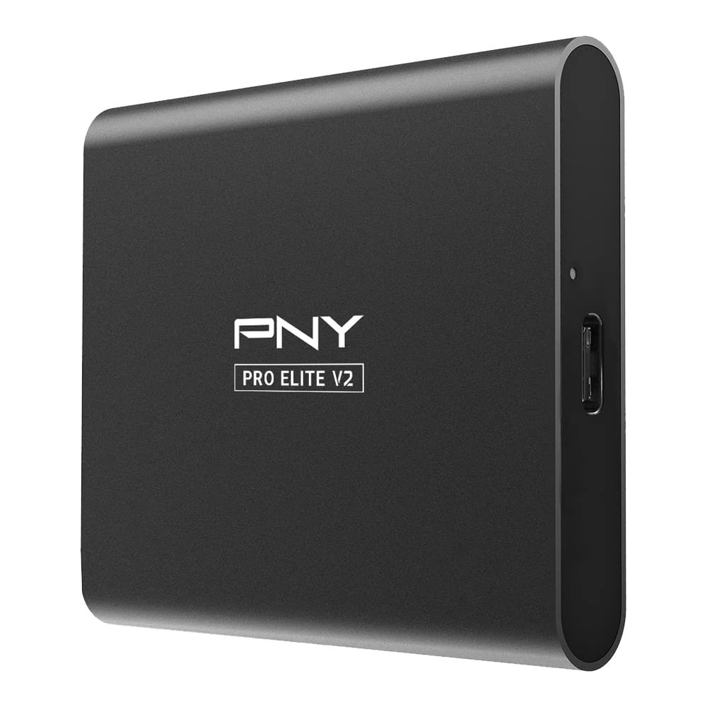 PNY Pro Elite V2 1TB USB 3.2 Gen 2x1 Type-C Portable Solid State Drive (SSD)  (PSD0CS2160-1TB-RB)