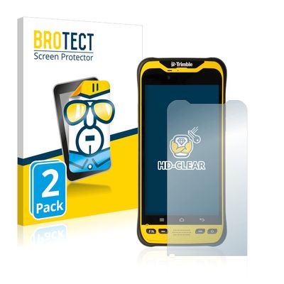 Bedifol 2X BROTECT HD-Clear Screen Protector for Trimble TDC600, Crystal-Clear, Hard-Coated, Dirt-Repellent