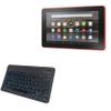 BoxWave Keyboard Compatible with Amazon Fire (5th Gen 2015) - SlimKeys Bluetooth Keyboard - with Backlight, Portable Slim LED 7 Colors - Jet Black view 1