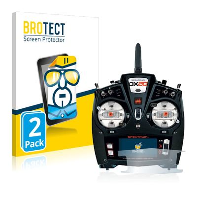 Bedifol 2X BROTECT HD-Clear Screen Protector for Spektrum DX20, Crystal-Clear, Hard-Coated, Dirt-Repellent