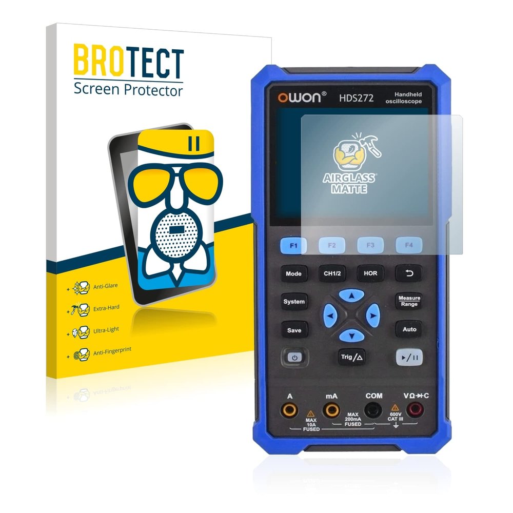Bedifol BROTECT AirGlass Matte Glass Screen Protector for Owon HDS 200 Series, Extra-Hard, Ultra-Light, Anti-Glare, Anti-Fingerprint