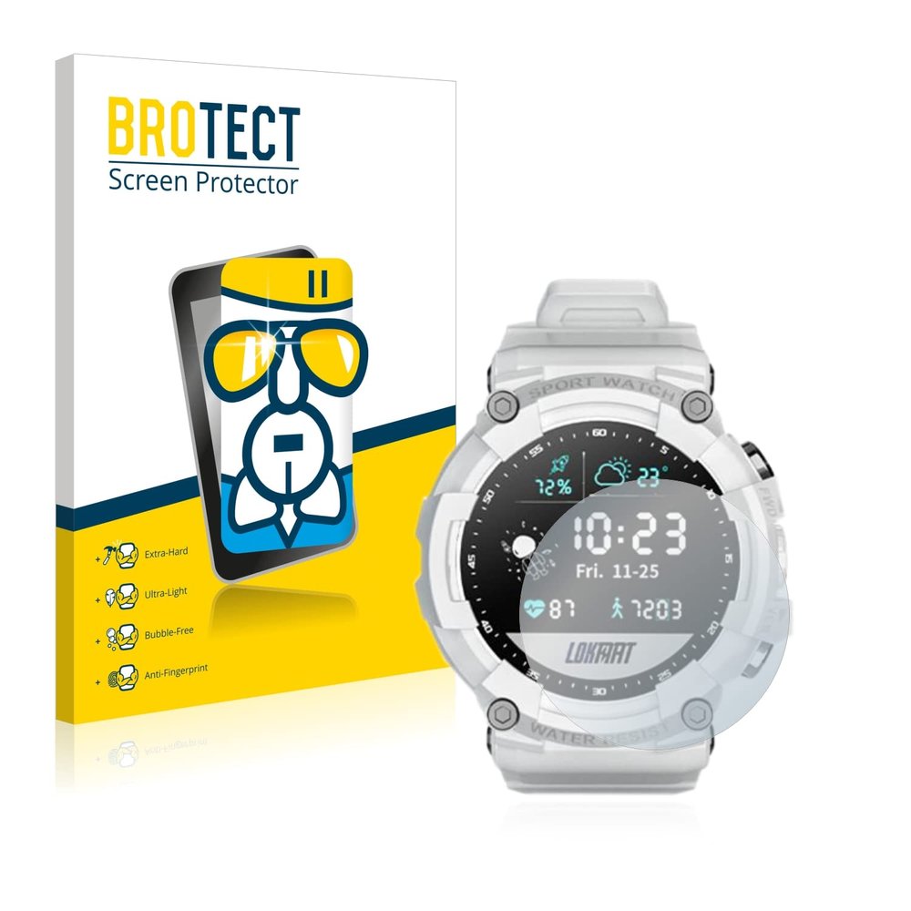 Bedifol BROTECT AirGlass Glass Screen Protector for Lokmat Attack 3, Extra-Hard, Ultra-Light, Screen Guard