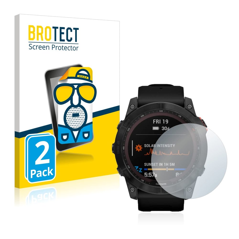 Bedifol 2X BROTECT Matte Screen Protector for Garmin Fenix 7X (51 mm), Matte, Anti-Glare, Anti-Scratch