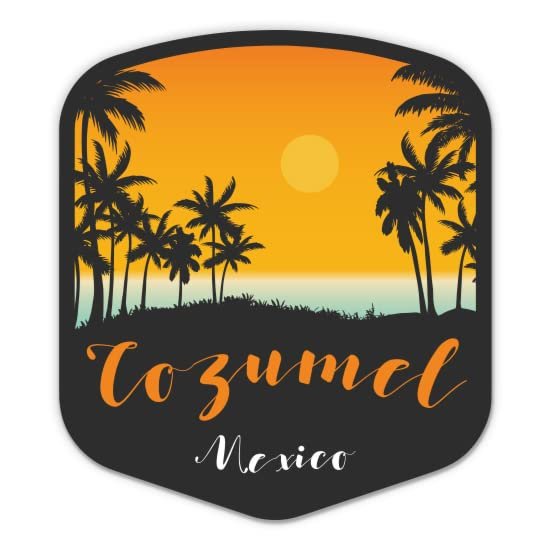 Squiddy Cozumel Mexico - Vinyl Sticker for Car, Laptop, Notebook (5" Tall)