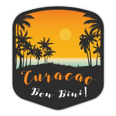Squiddy Curacao - Vinyl Sticker Decal for Phone, Laptop, Water Bottle (3" Tall)