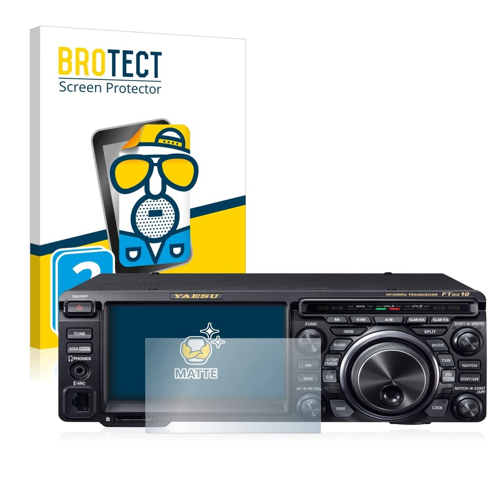 Bedifol 2X BROTECT Matte Screen Protector for Yaesu FT-DX10, Matte, Anti-Glare, Anti-Scratch