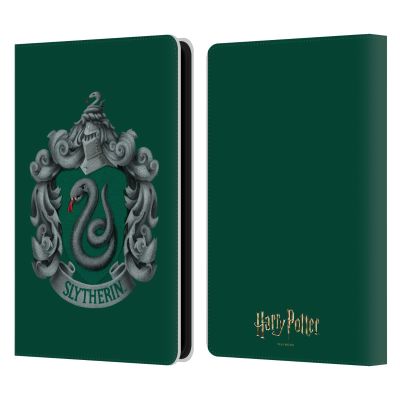 Head Case Designs Officially Licensed Harry Potter Slytherin Crest Chamber of Secrets I Leather Wallet Case Compatible with Kindle Paperwhite 5 (2021)