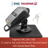 ENS Tailwind Ingenico IWL 220/IWL 250 3" Latch and Key Lock Compact Pole Mount Terminal Stand with Square Freestanding Mobility Base Plate, Black view 2