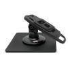 ENS Tailwind Verifone Vx805 3" Latch and Lock Compact Pole Mount PIN Pad Stand with Square Freestanding Mobility Base Plate, Black view 1