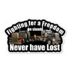 3.75" Fighting for Freedom Semi Truckers Convoy 2022 Quality Laminated Laptop Sticker Decal view 1