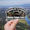 3.75" Fighting for Freedom Semi Truckers Convoy 2022 Quality Laminated Laptop Sticker Decal view 2