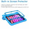 A ADENK Kids Case for iPad mini 6 Generation 8.3" 2021 Release, with Built-in Screen Protector, Shockproof Lightweight Handle Stand Kids Case for iPad mini 8.3" Latest Tablet Cover (Blue) view 3