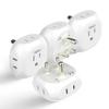 Ceptics India, Pakistan Travel Adapter - 4 Input - Ultra Compact - Light Weight - USA to Any Type D Countries Such as Bangladesh, Maldives and More - 4 Pack (PT-10-4PK) view 1