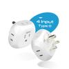 Ceptics India, Pakistan Travel Adapter - 4 Input - Ultra Compact - Light Weight - USA to Any Type D Countries Such as Bangladesh, Maldives and More - 4 Pack (PT-10-4PK) view 2