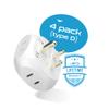 Ceptics India, Pakistan Travel Adapter - 4 Input - Ultra Compact - Light Weight - USA to Any Type D Countries Such as Bangladesh, Maldives and More - 4 Pack (PT-10-4PK) view 3