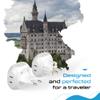 Ceptics Europe Travel Adapter Plug Set Schuko - 4 Input - Ultra Compact - Light Weight Type C, Type E/F - USA to Any Type C E/F Countries Such as Germany, France- 4 Pack (PT-9-9C-4PK),White view 4