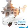 Ceptics India, Pakistan Travel Adapter - 4 Input - Ultra Compact - Light Weight - USA to Any Type D Countries Such as Bangladesh, Maldives and More - 2 Pack (PT-10) view 4