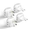 Ceptics Europe Travel Adapter Plug Set Schuko - 4 Input - Ultra Compact - Light Weight Type C, Type G - USA to Any Type C, G Countries UK, Ireland, Germany, France - 4 Pack (PT-9C-7-4PK),White view 1