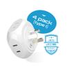 Ceptics Australia, New Zealand, China Travel Plug Adapter by - 4 Input - USA to Any Type I Countries Such as New Zealand, Argentina and More - 4 Pack (PT-16), White (PT-16-4PK) view 3