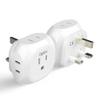 Ceptics US to UK Plug Adapter UK, Ireland Power Adapter Charger 4 Input - Ultra Compact - Light Weight - USA to Any Type G Countries Such as Hong Kong, England and More - 2 Pack (PT-7), White view 1