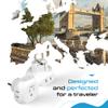 Ceptics European Schuko Travel Plug Adapter Germany France Adapter Charger 4 Input - USA to Any Type E/F Countries Such as Germany, France and More - 2 Pack (PT-9), White view 4