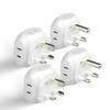 Ceptics South Africa Travel Plug Adapter Set - 4 Input - Ultra Compact - Light Weight - Type M and Type G - USA to Any Type M Countries Such as Botswana, Namibia - 4 Pack (PT-7-10L-4PK),White view 1