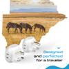 Ceptics South Africa Travel Plug Adapter Set - 4 Input - Ultra Compact - Light Weight - Type M and Type G - USA to Any Type M Countries Such as Botswana, Namibia - 4 Pack (PT-7-10L-4PK),White view 4