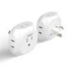 Ceptics Australia, New Zealand, China Travel Plug Adapter - 4 Input - Ultra Compact - Light Weight - USA to Any Type I Countries Such as New Zealand and More - 2 Pack (PT-16), White view 1