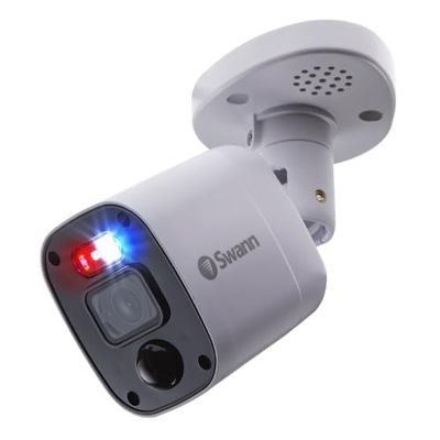 Swann Square Flashing Light 4K Replacement/add on Security Camera SWPRO-4KRQ Police Style Flashing Lights
