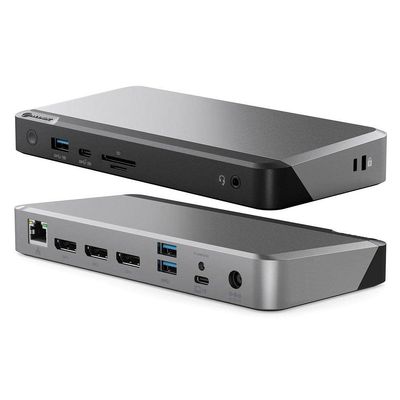 ALOGIC MX3 4K Triple Display Docking Station, 11-in-1 USB-C Dock with 3X DisplayPort, 100W Laptop Charging, USB Hub, Ethernet, SD & microSD Card Reader, Audio Jack for Windows Laptops