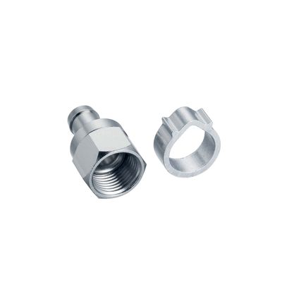 High Rose F-Shaped Connectors for 5C, Pack of 10, 4K8K (3224MHz), Terrestrial Digital/CATV Compatible, Ideal for Processing 5C Cables, F5 (10), Silver