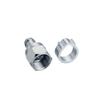 High Rose F-Shaped Connectors for 5C, Pack of 10, 4K8K (3224MHz), Terrestrial Digital/CATV Compatible, Ideal for Processing 5C Cables, F5 (10), Silver view 1