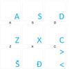 Croatian Labels Layout for Keyboard with Blue Lettering Transparent Background for Desktop, Laptop and Notebook are Compatible with Apple view 1