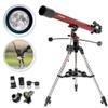 AmScope Refractor EQ Telescope with Equatorial Mount, 70mm Aperture, 900mm Focal Length, Stainless Steel Tripod and Red Dot Finder view 1