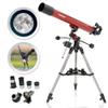 AmScope Refractor EQ Telescope with Equatorial Mount, 80mm Aperture, 900mm Focal Length, Stainless Steel Tripod and Red Dot Finder view 1