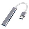 JacobsParts UH3-P USB 3.0 4 Port Hub Splitter Slim & Sleek Aluminum for PC Mac Laptop Desktop (Gray) view 1