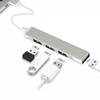 JacobsParts UH3-P USB 3.0 4 Port Hub Splitter Slim & Sleek Aluminum for PC Mac Laptop Desktop (Gray) view 2