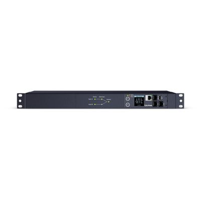 CyberPower PDU44001 Switched ATS PDU, 100-120V, 15A (Derated to 12A), 10 Outlets, 1U Rackmount