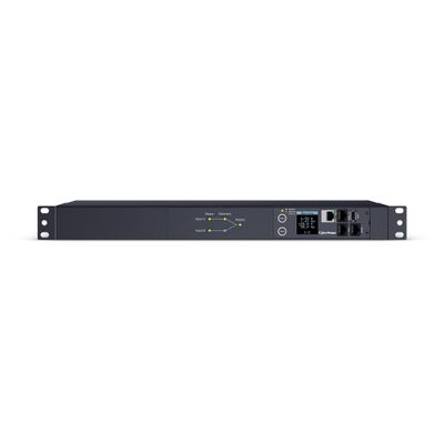CyberPower PDU44004 Switched ATS PDU, 200-240V, 15A (Derated to 12A), 12 Outlets, 1U Rackmount