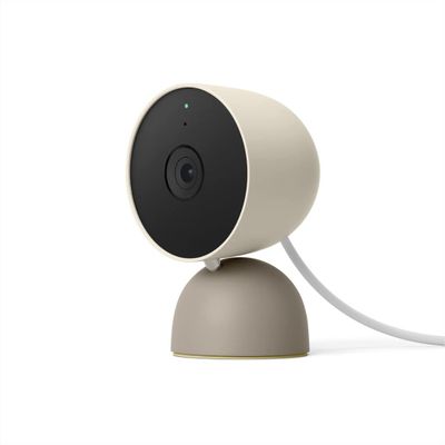 Google Nest Security Cam (Wired) - 2nd Generation - Linen, 1080p, Motion Only