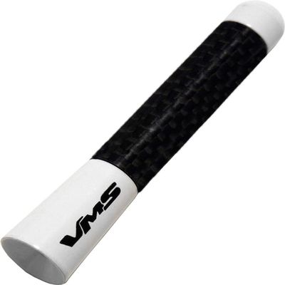 VMS RACING White with Black Real Carbon Fiber CNC Machined Billet Aluminum Short 3 inch Antenna Compatible with BMW Motorcycle K1600GT K1600GT R1200RT