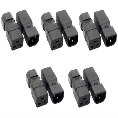 greenDracaena Dracaena 10 Pack PDU UPS Power IEC Male C14 to Female C19 Adapter IEC Connector