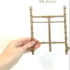 Antique Gold Bamboo Easel 3 Sizes Tabletop Stand Style Metal Tripod Brass Table Picture Frame Card Holder Dish Plate Desktop Calendar Cookbook Stand (Medium 8"x4") view 1