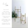 Antique Gold Bamboo Easel 3 Sizes Tabletop Stand Style Metal Tripod Brass Table Picture Frame Card Holder Dish Plate Desktop Calendar Cookbook Stand view 4